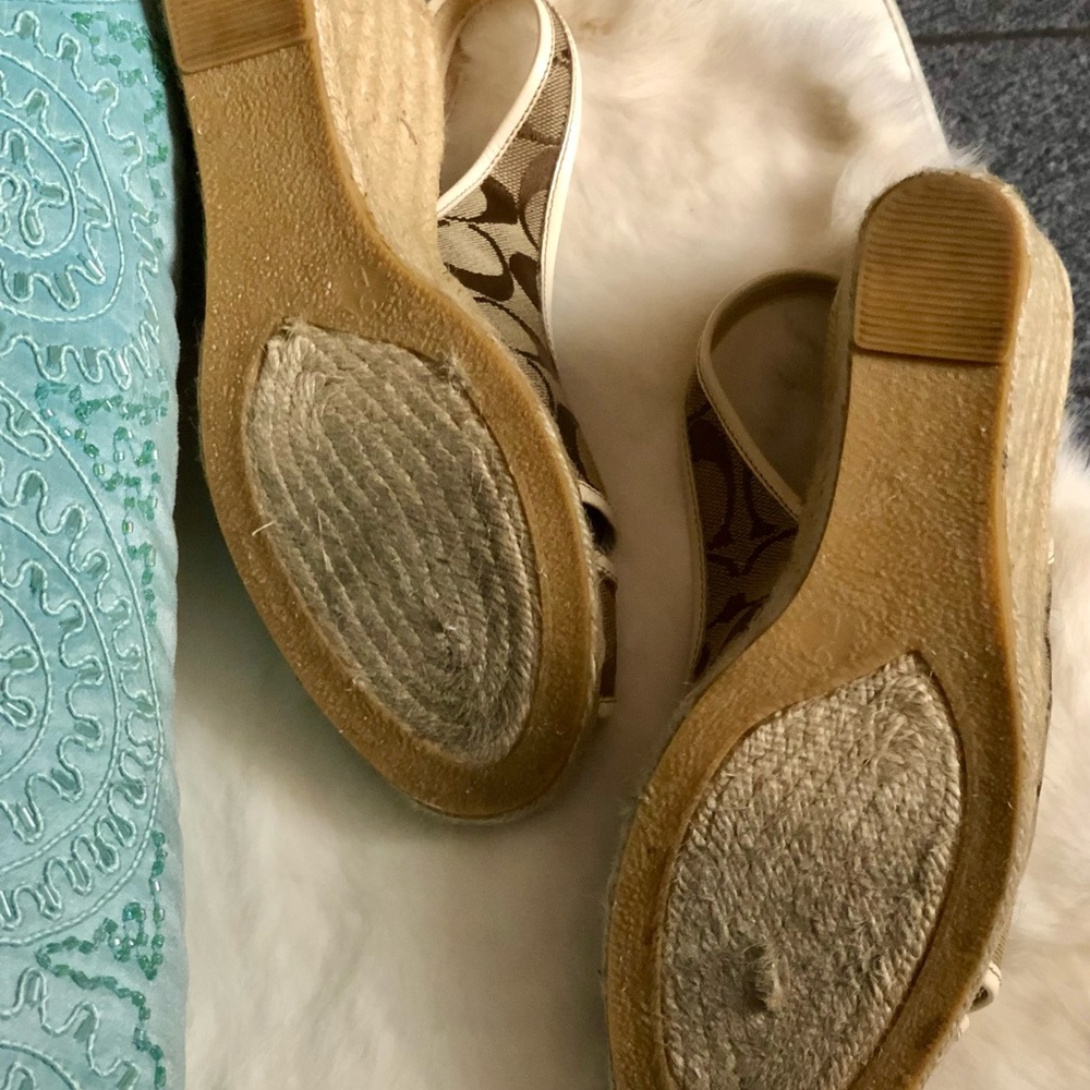Coach Espadrille Slingback Peeptoe Sandals - Picture 13 of 13